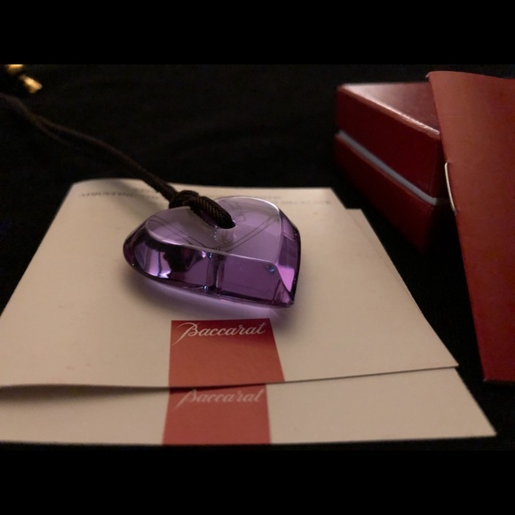 Baccarat Jewelry - - Vintage Rare Baccarat crystal heart neckla…